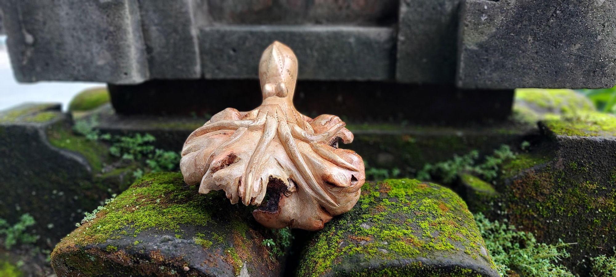 Figur 'Oktopus' aus Holz, L 17 cm, B 11 cm von fischer's lagerhaus