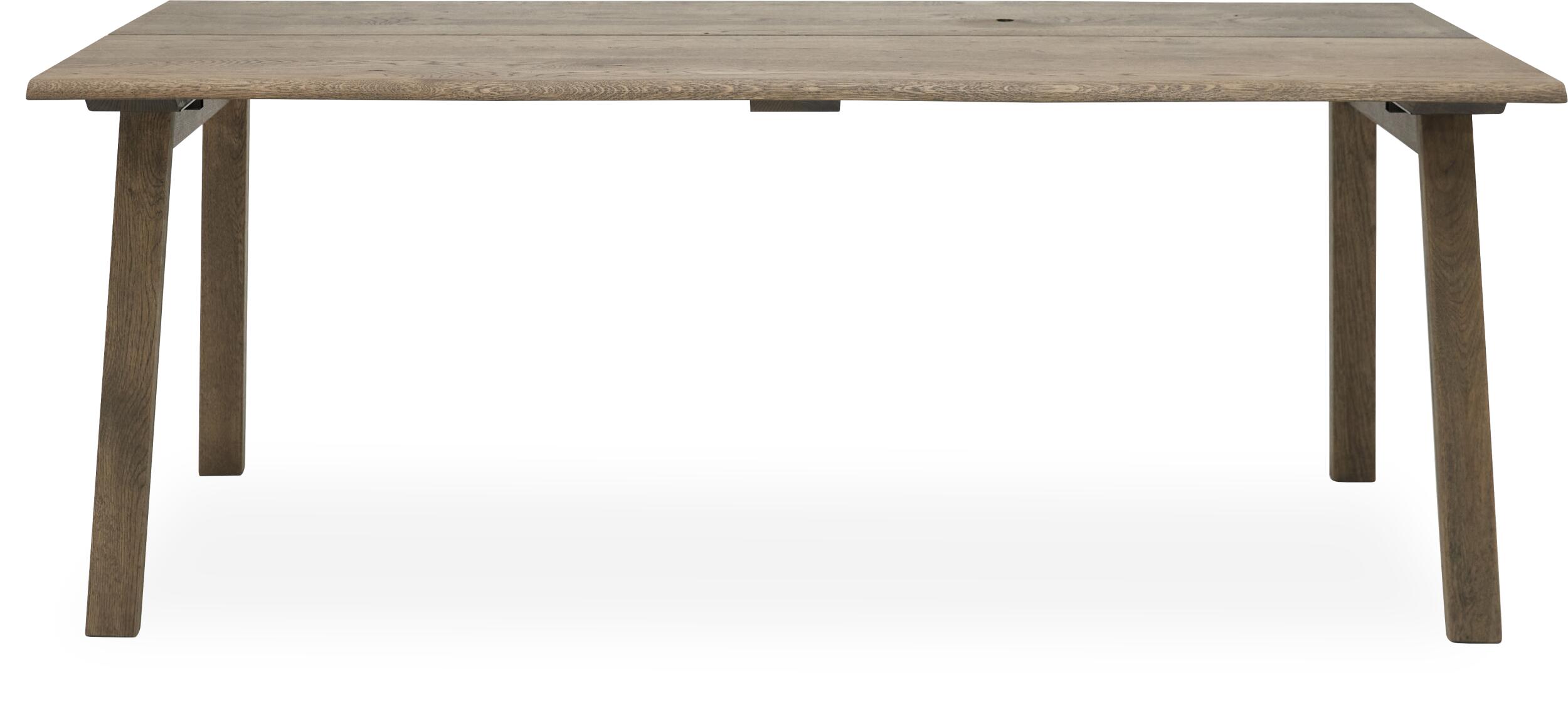 True Spisebord 240 x 95 x 75 cm, plade   ben i mørkt træ