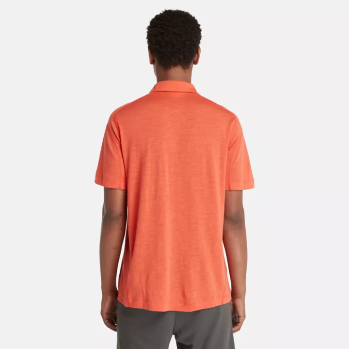 Polo Timberland x Icebreaker en mérinos et lin pour homme en orange