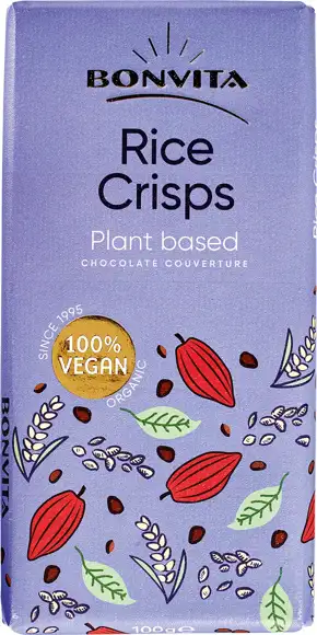 Vegan chocoladereep rice crisps