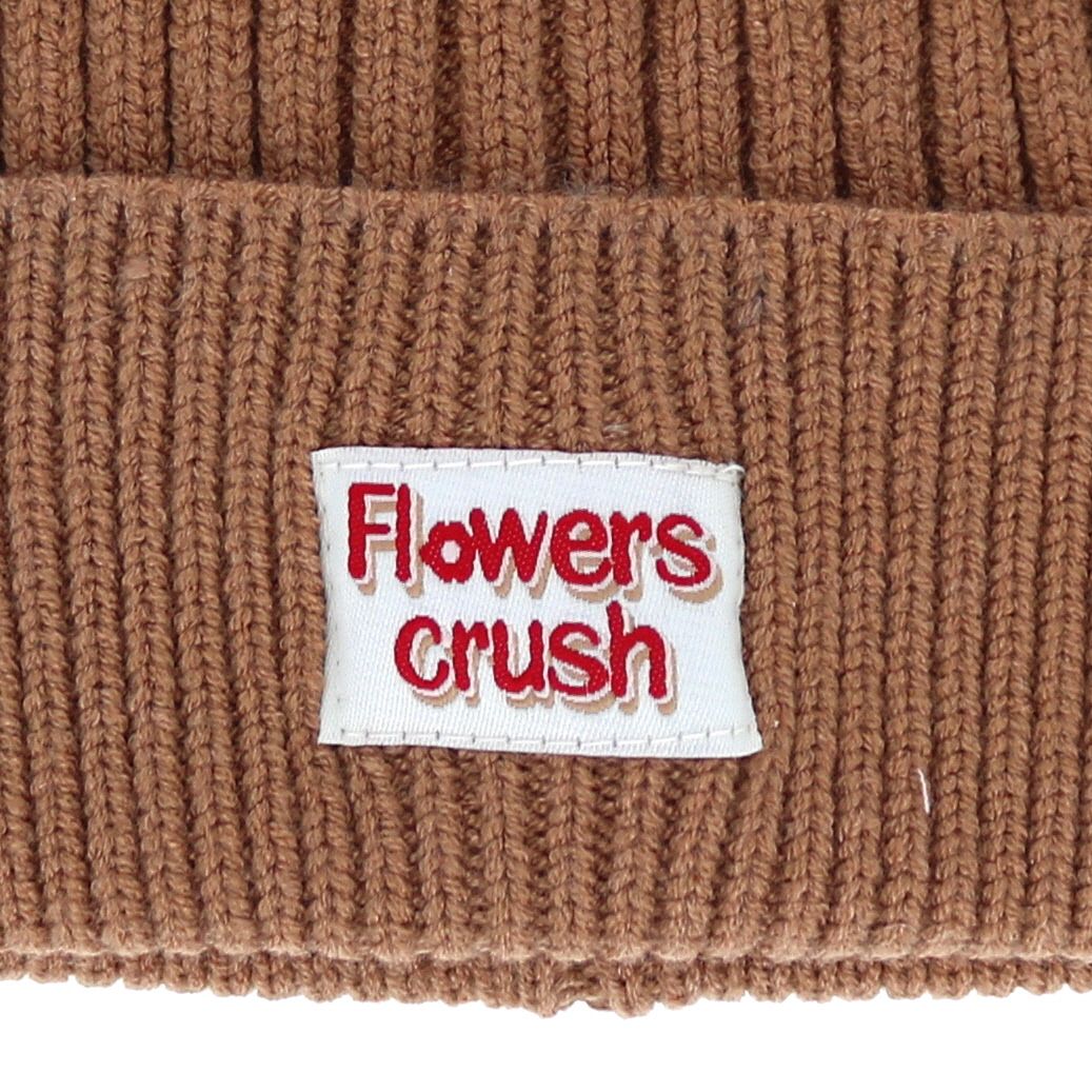 Bonnet enfant marron flower crush  Amande