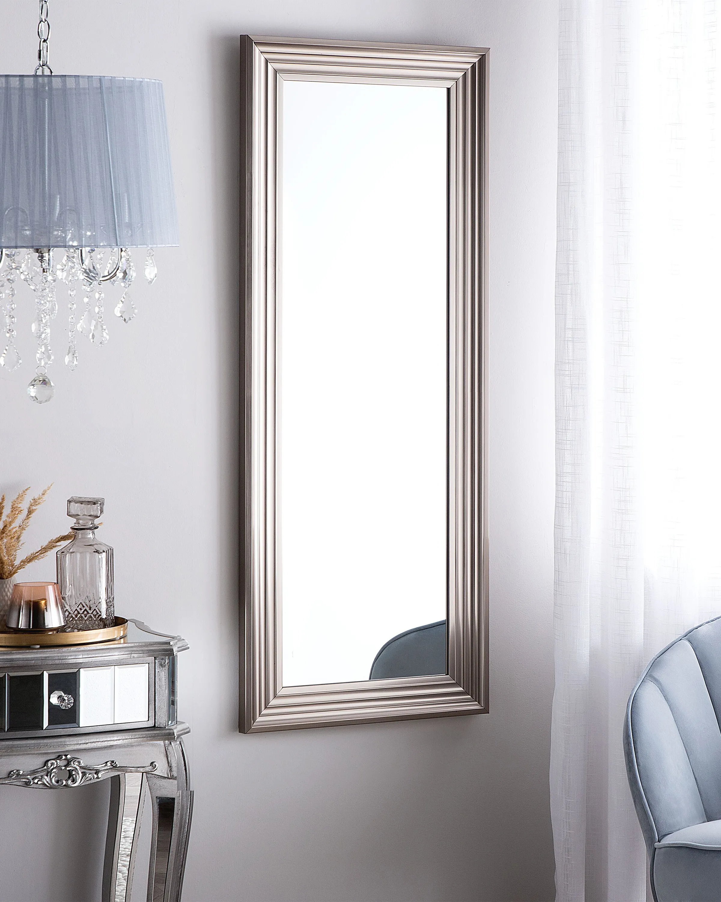 Wandspiegel CHATAIN 50 cm 130 cm Zilver