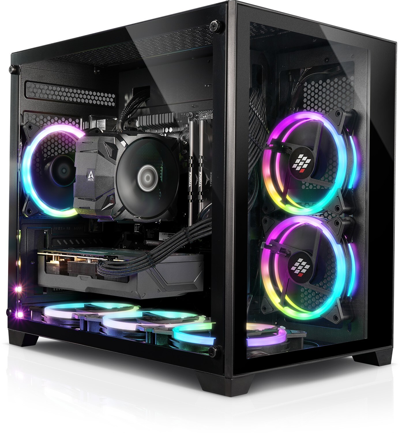 Gaming PC Panorama V AMD Ryzen 7 5700X, 32GB DDR4, NVIDIA RTX 4060 8 GB, 1TB SSD, WLAN, Windows 11