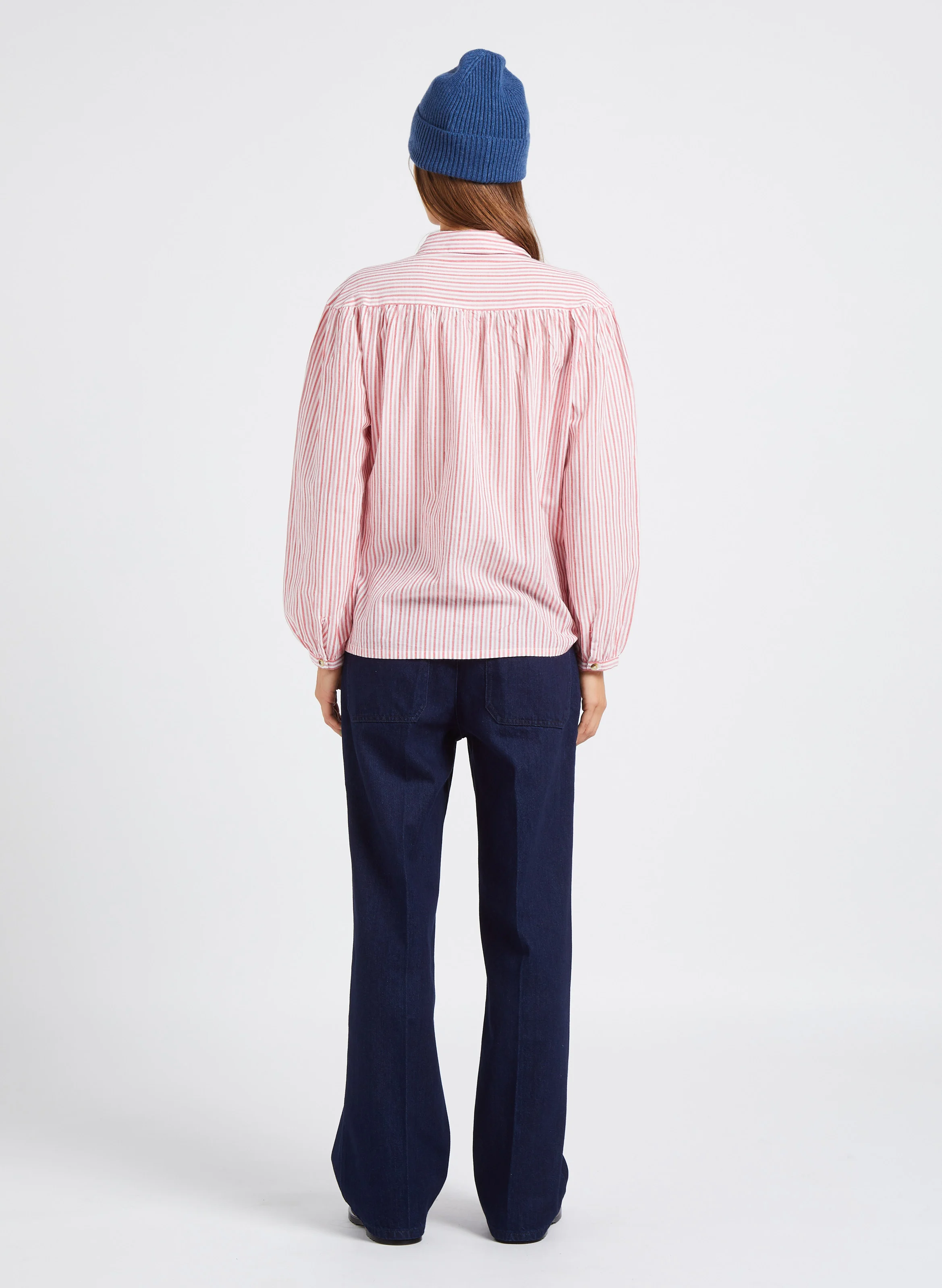 SWANN - Jean droit taille haute en coton | Bleu