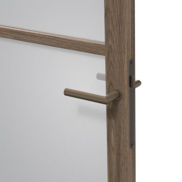 Arne & Bodil binnendeur ABE100 rook glas - donker eiken houtlook afwerking