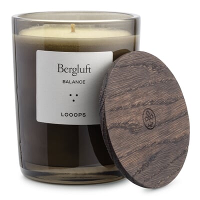 Looops Duftkerze mit Holzdeckel, Bergluft