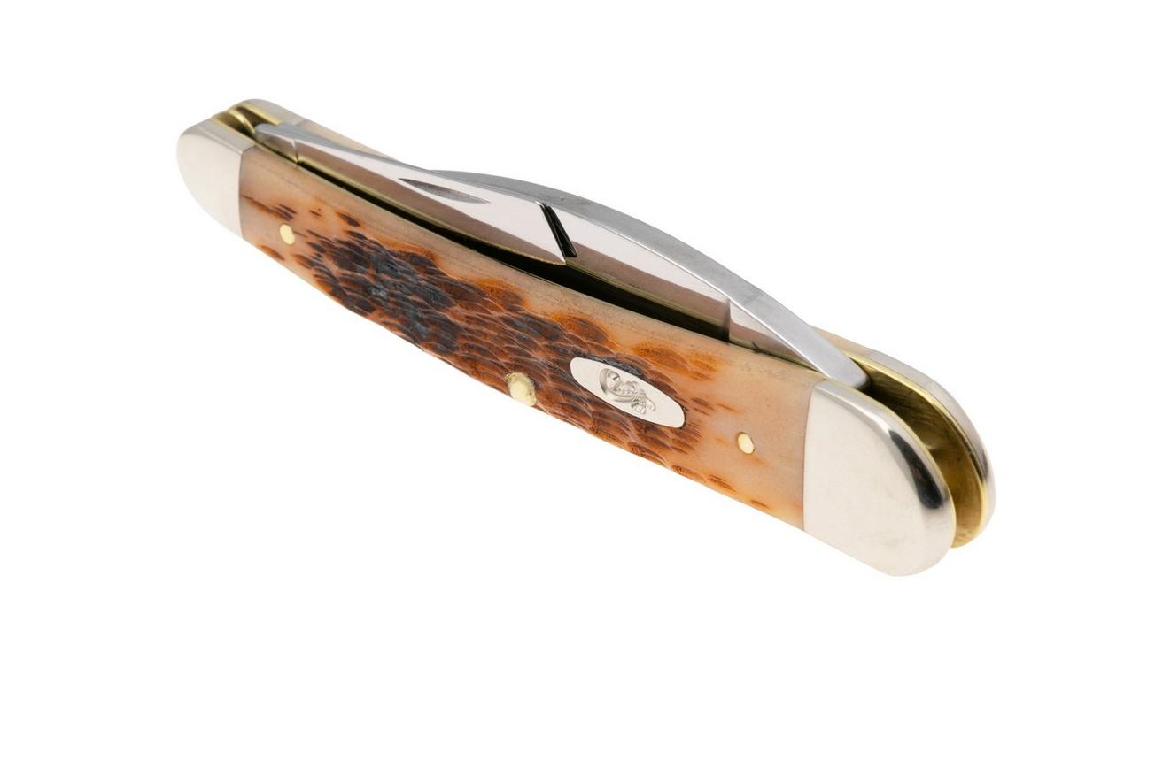 Case Seahorse Whittler Amber Bone, Peach Seed Jig, 30094, 6355WH CS zakmes