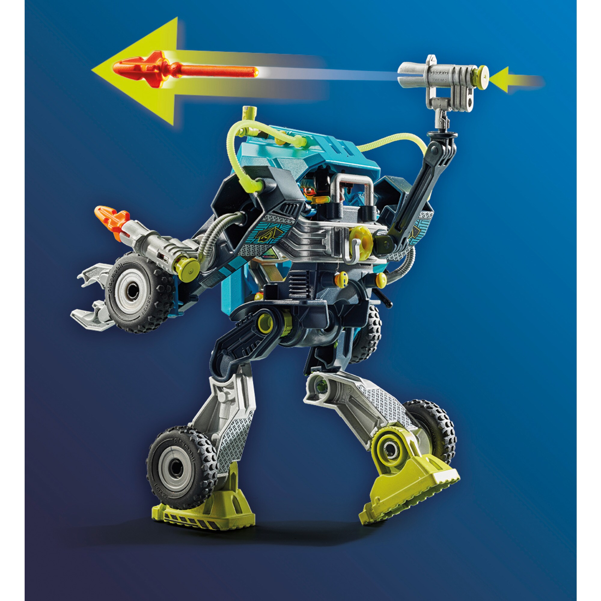 PLAYMOBIL Konstruktionsspielzeug Roboter vs. Fluggleiter