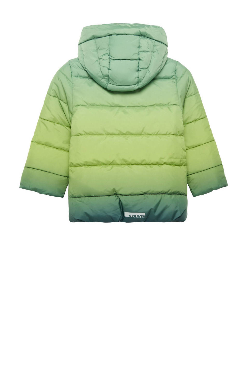 dip-dye gewatteerde tussenjas groen/blauw