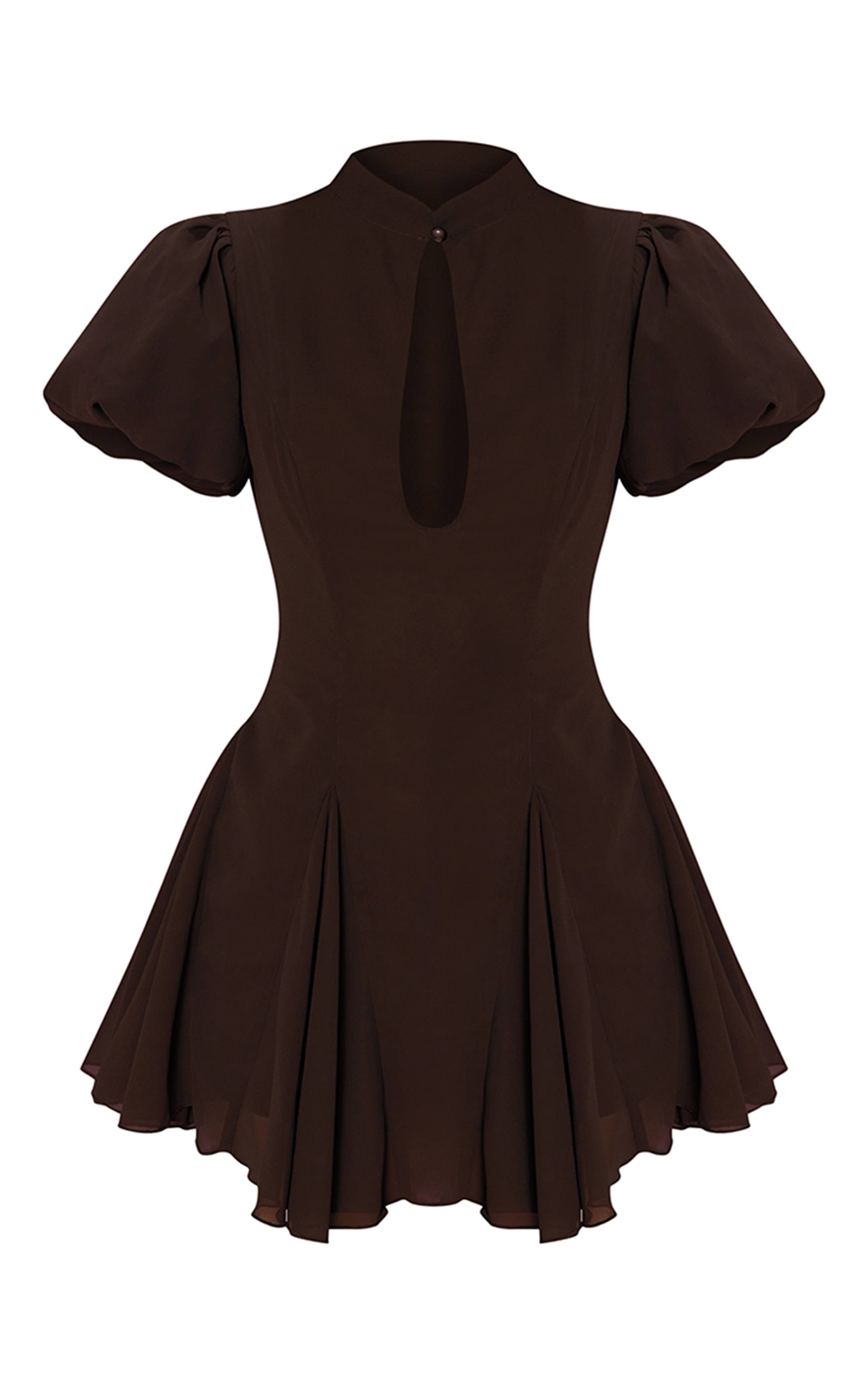 Combinaison-short En Mousseline À Manches Bouffantes