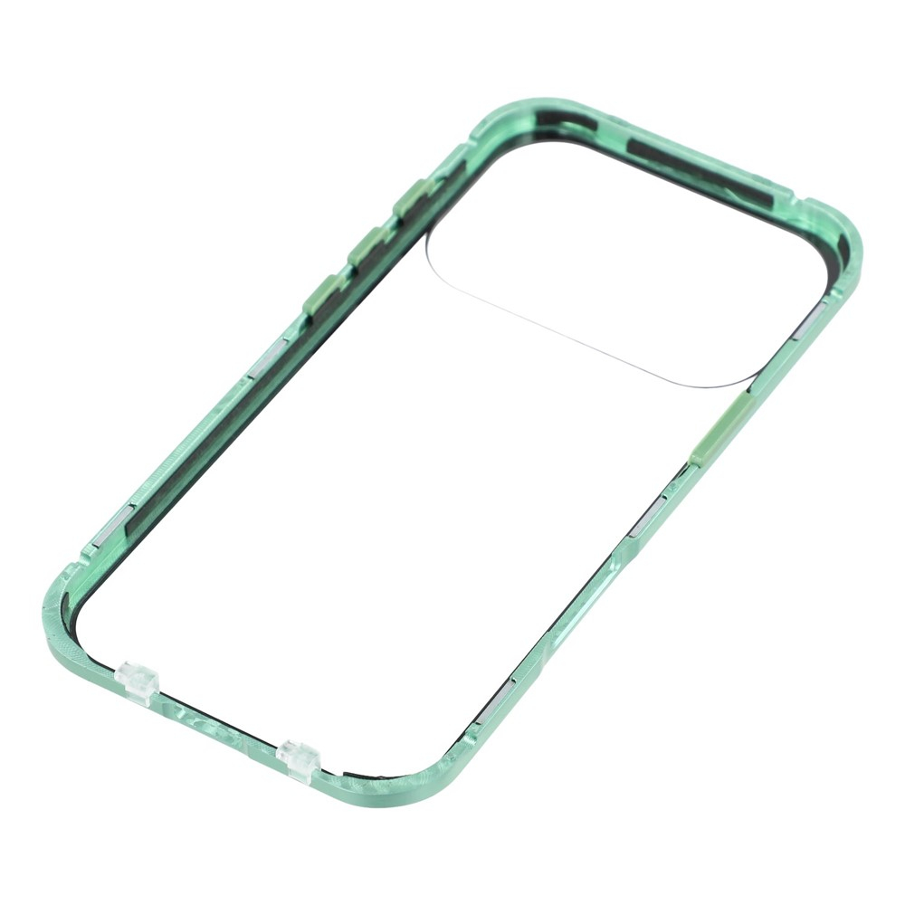 iPhone 17 Pro Max Magnetische Alu Schutzhülle mit Panzer Glas Backcover   Displayschutz (Magnet-Technologie) - Grün