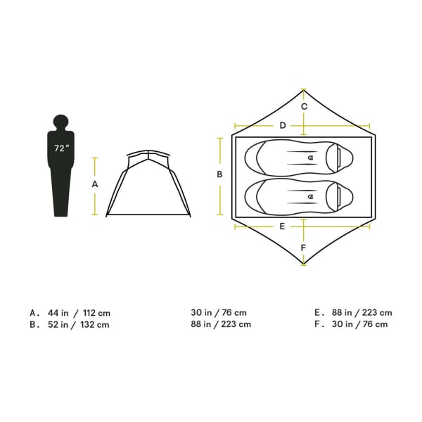 Tente bivouac NEMO EQUIPMENT AURORA 2P (SURGE) & FOOTPRINT