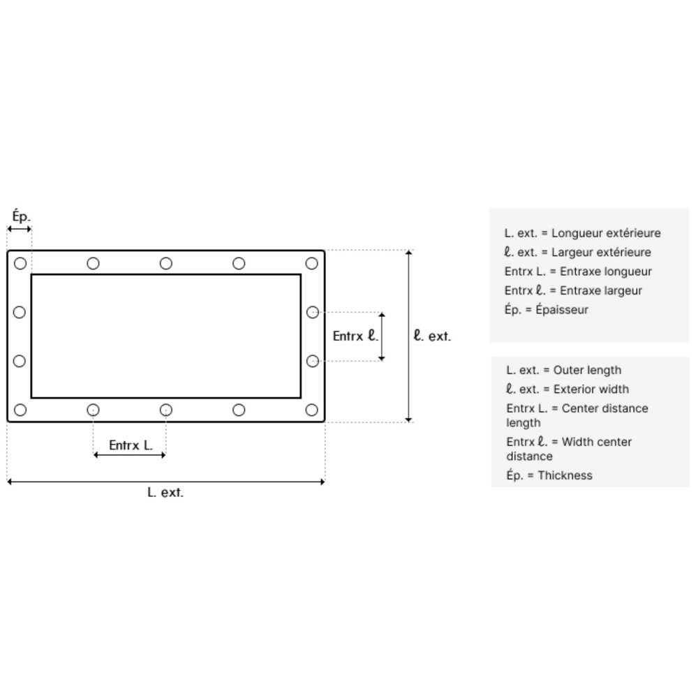 Bride de façade skimmer compatible liner pm (certikin) reference spc419n