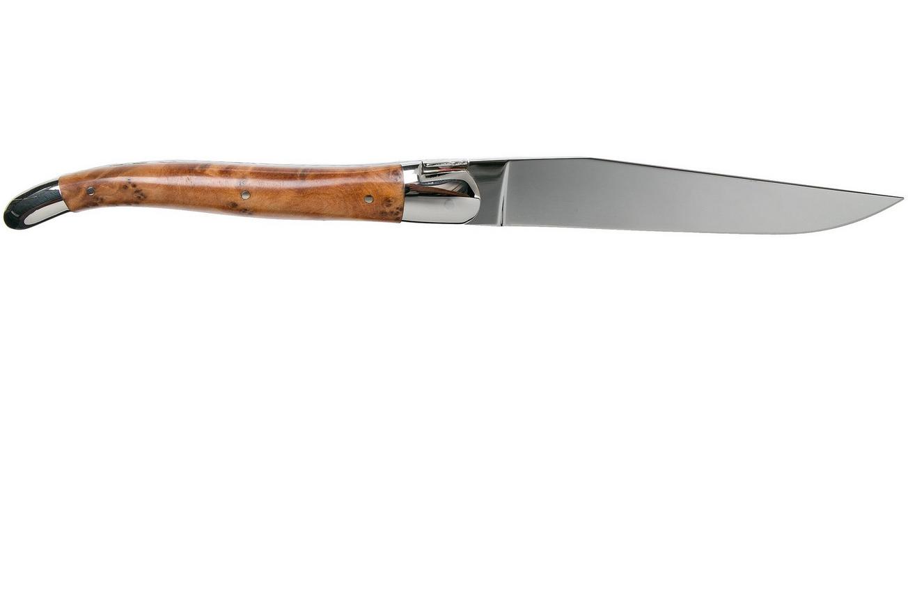 Forge de Laguiole, LAT22MINTHBRI, 2-delige steakmessenset gepolijst, Thuya-hout