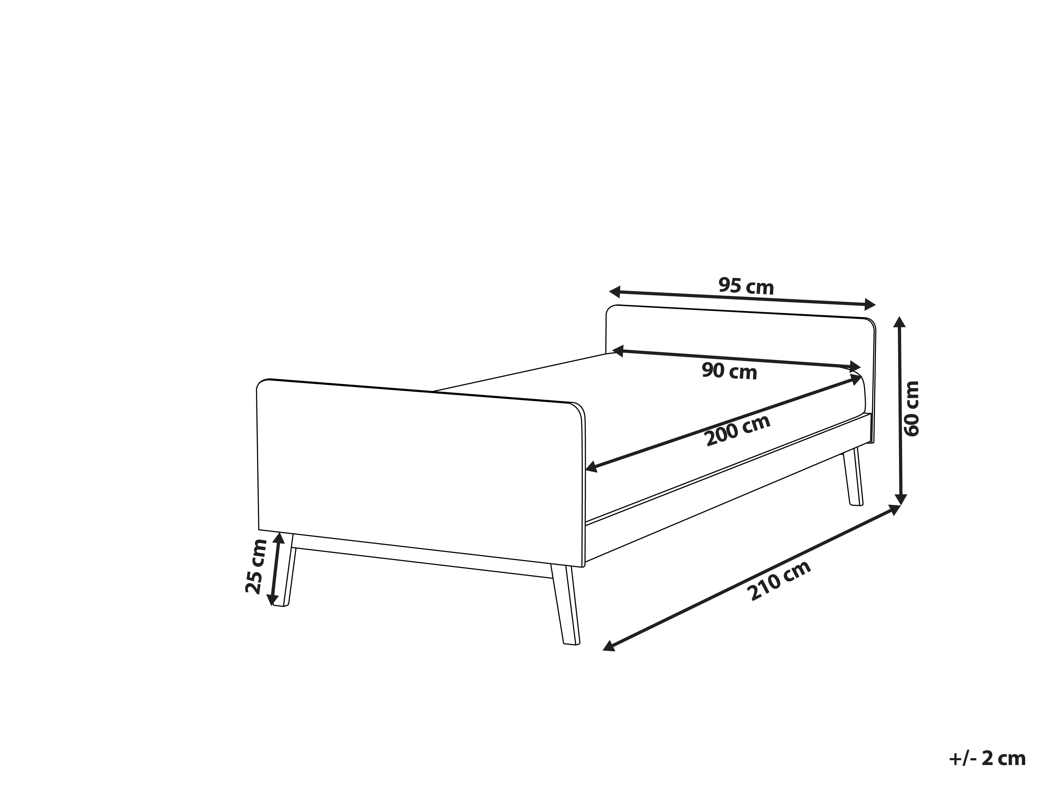 Bed Dennenhout BONNAC 90 x 200 cm Lichtblauw