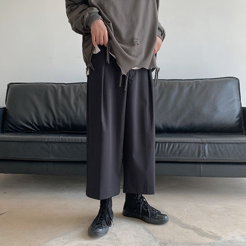 Freehop - Cropped broek met wijde pijpen