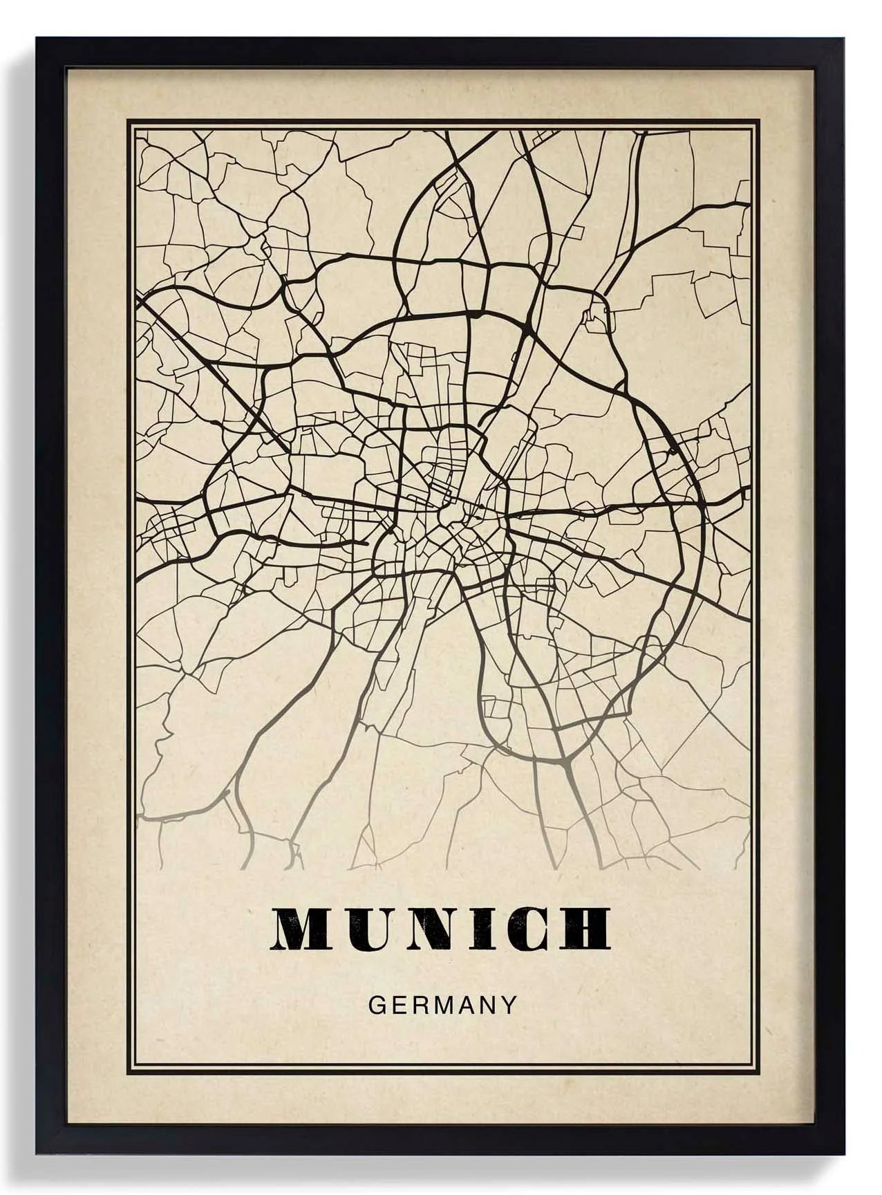 München Stadt Sepia