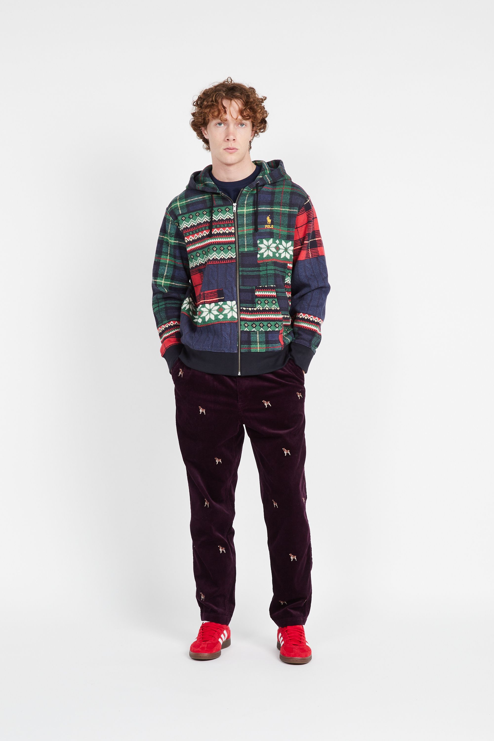 POLO RALPH LAUREN Hoodie zippé Patchwork Fleece Full-Zip Hoodie Multicolore