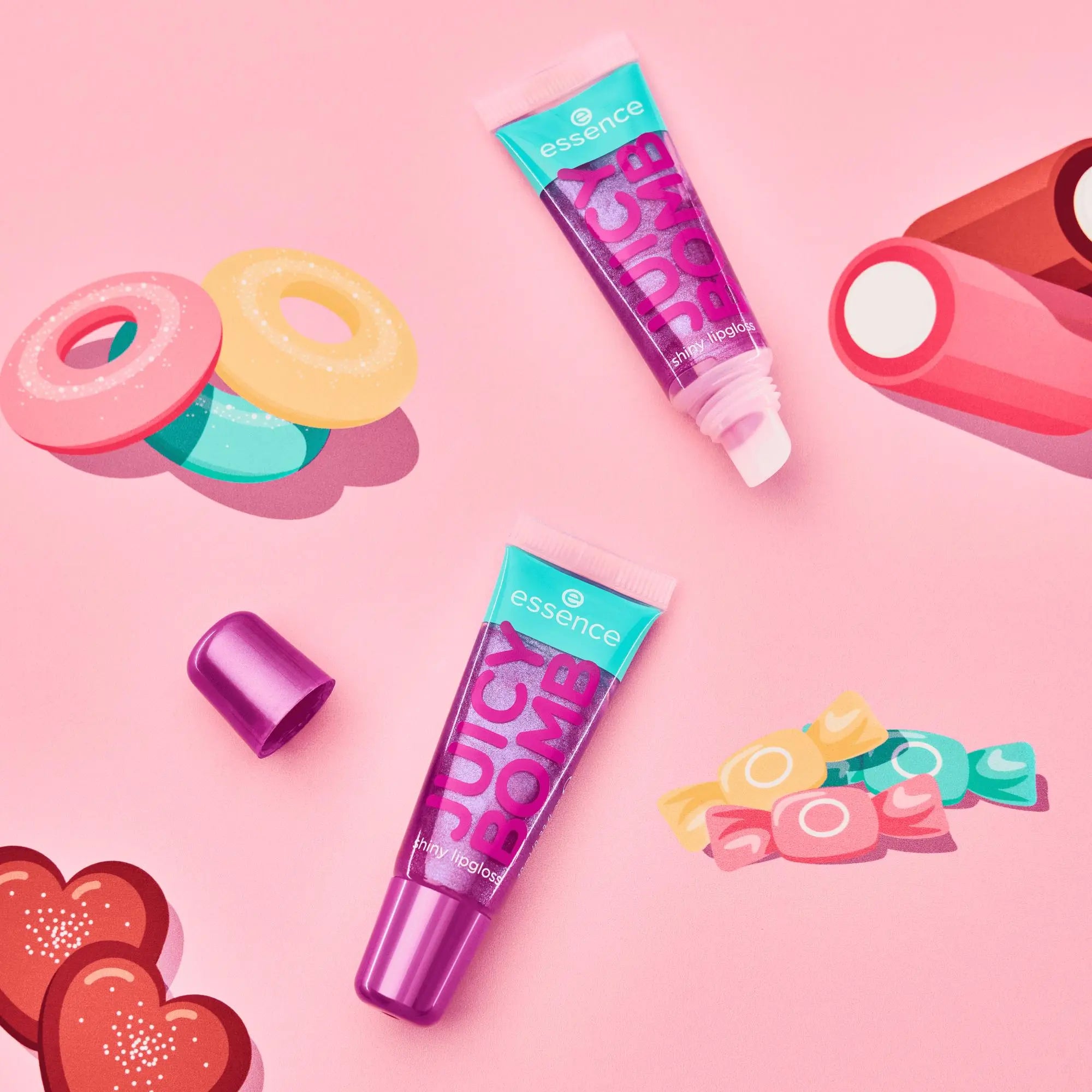 Juicy Bomb Shiny Lip Gloss Set 02 Sweet & Glossy!