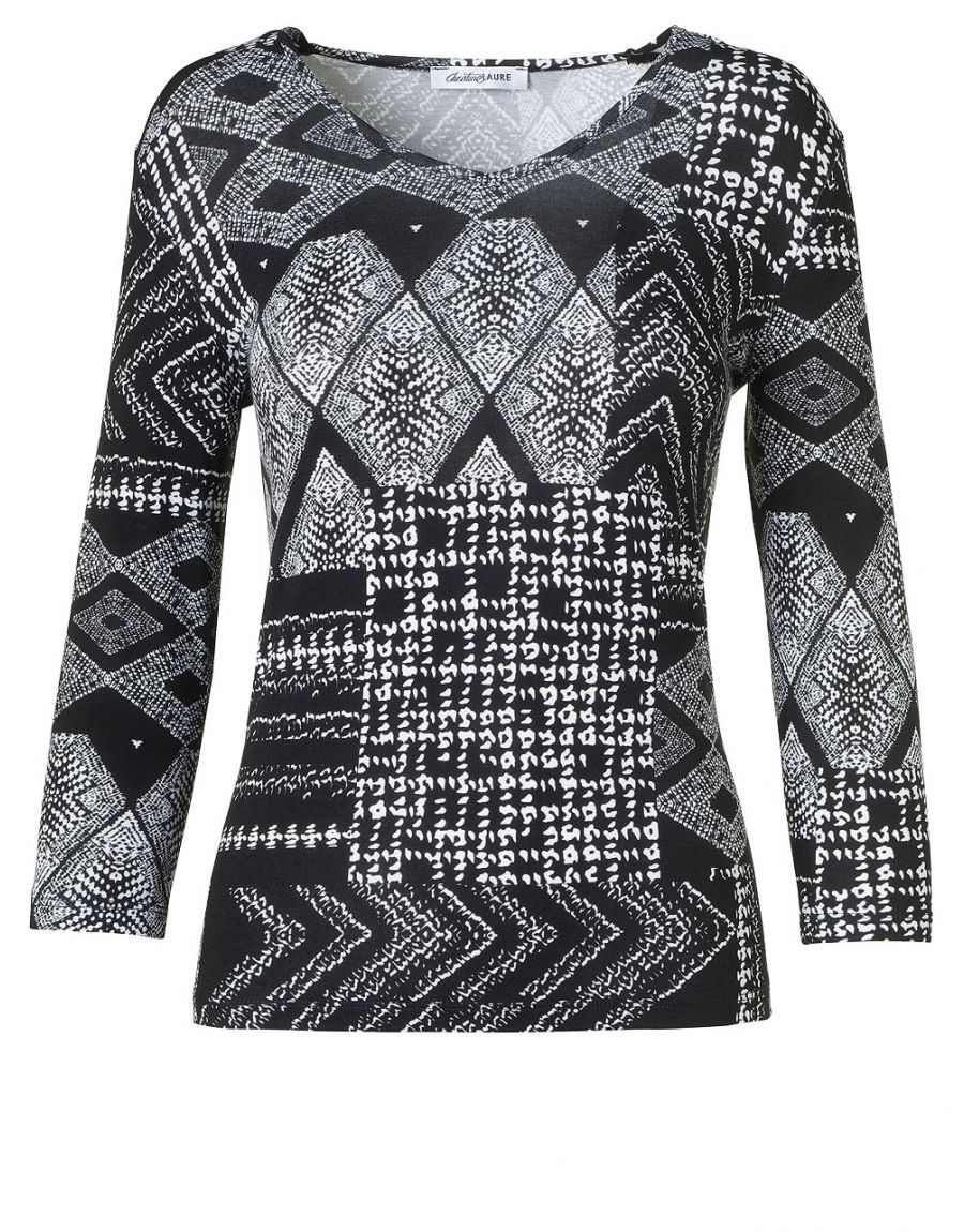T-shirt patchwork col V