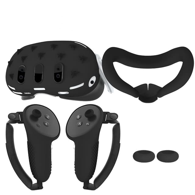Meta Quest 3 tilbehør, controller greb cover, face cover Sort