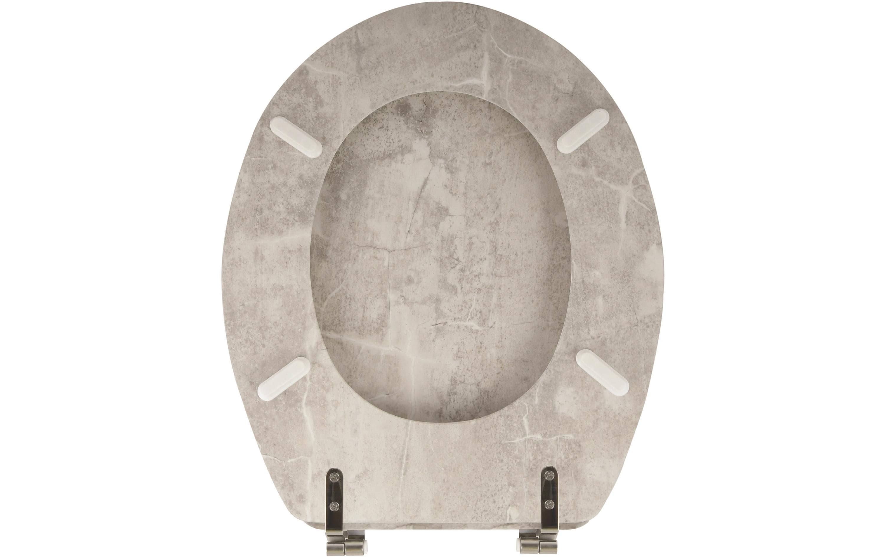 Toilettensitz GrauWC-Sitz aus MDF mit Edelstahlscharnieren