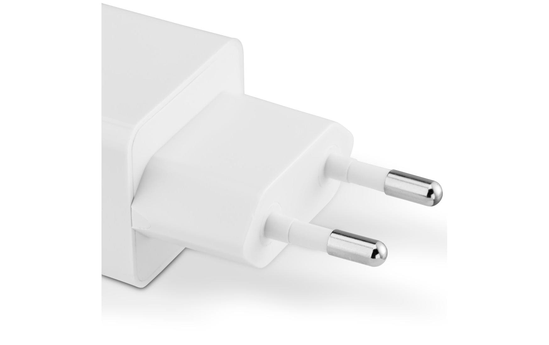 USB-Wandladegerät Gan charger 2x USB-A USB-C 65 W WeissSchnellladegerät mit 1x USB-C und 2x USB-A