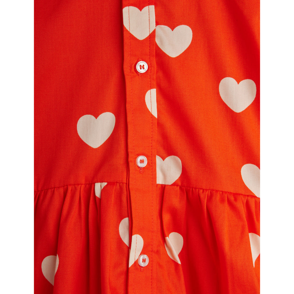 Køb Mini Rodini Red Hearts AOP Woven Ls Kjole