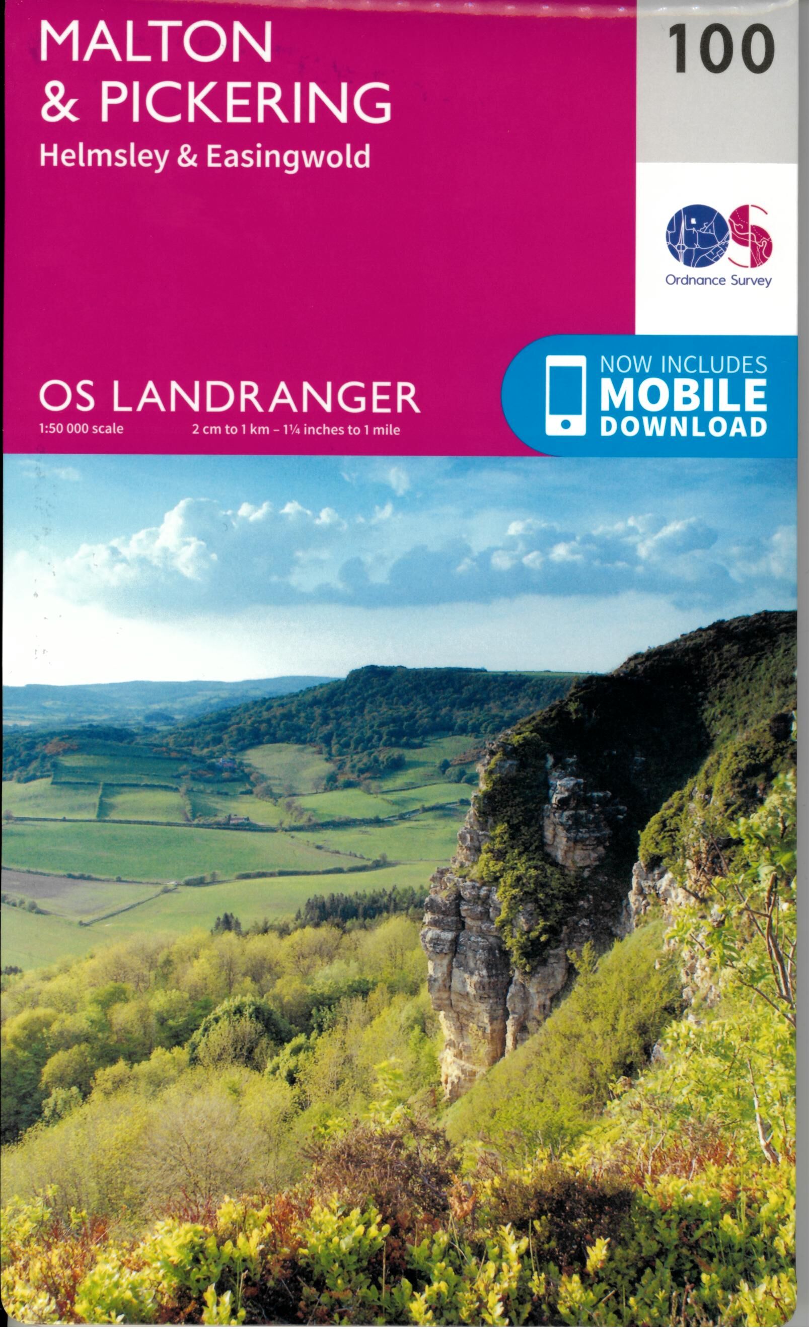 ORDNANCE SURVEY - 100 GB MALTON PICKERING 1 50 000