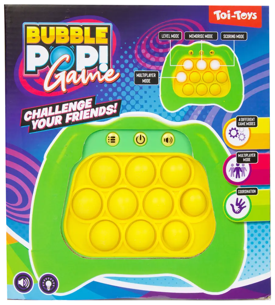 Bubble pop reaktionsspil - assorterede farver