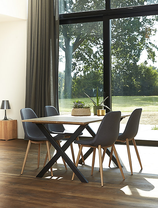 Pied de banc modèle X Mottez H. 40 cm métal noir