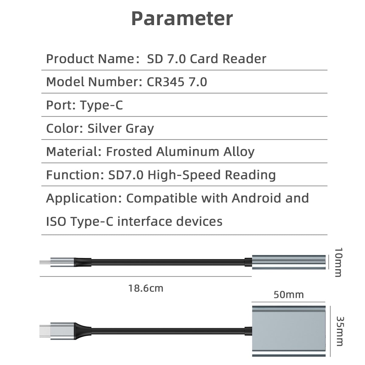 NÖRDIC USB-C 3.2 10 Gbps kortleser SD Express 7.1 UHS-I NVME PCI-e 3.1