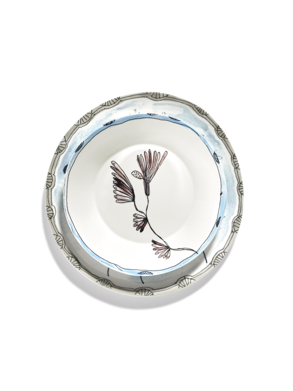 Serax Midnight Flowers by Marni Camelia Aubergine diep bord Ø22