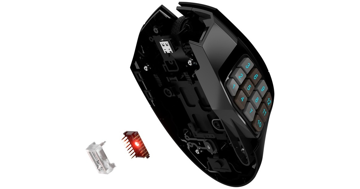 CorsairScimitar Elite Wireless MMO-gamingmuis  (Zwart, 100 - 26.000 dpi, USB 2.0 | 2,4 GHz | Bluetooth | RGB)