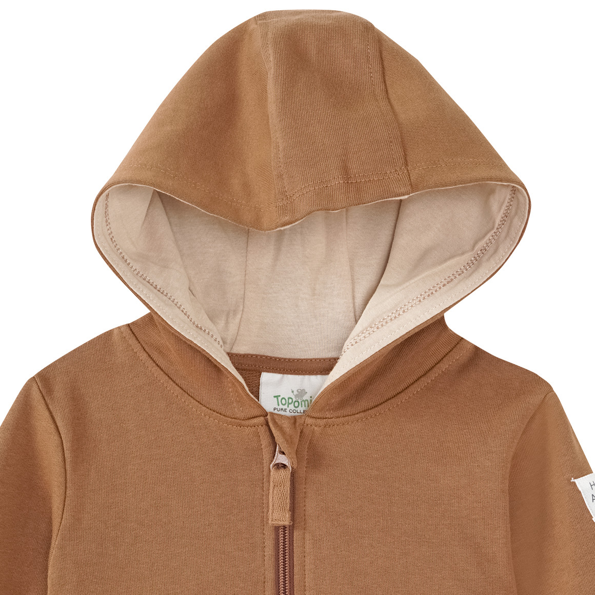 Topomini Pure Collection Baby Sweatjacke aus Bio-Baumwolle braun