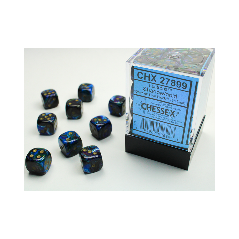 Pack de 36 dés D6 * Lustrous * Shadow