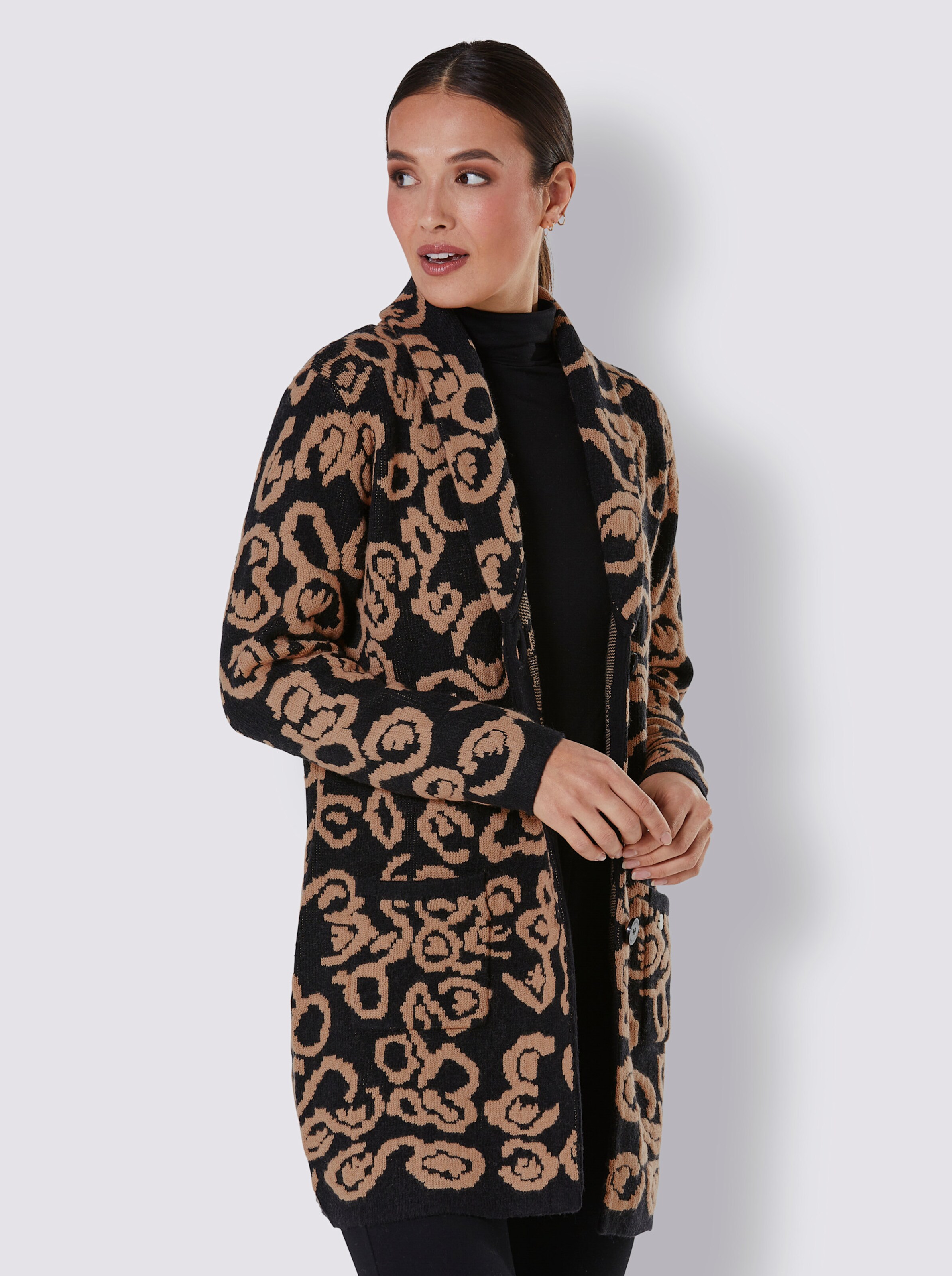 Jacquard-Strickjacke