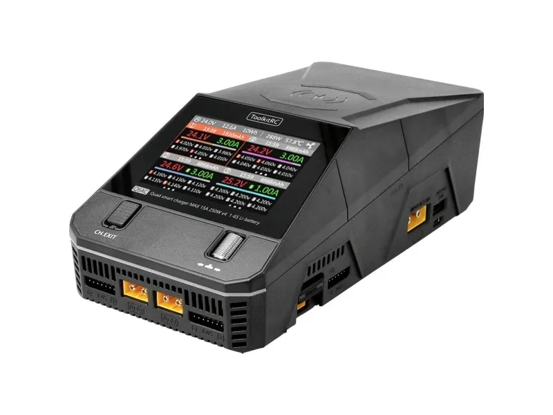 Toolkit RC Q6AC Modelbyg-oplader 15 A LiPo, LiFePO , Li-Ion, LiHV, NiCd, NiMH, Bly