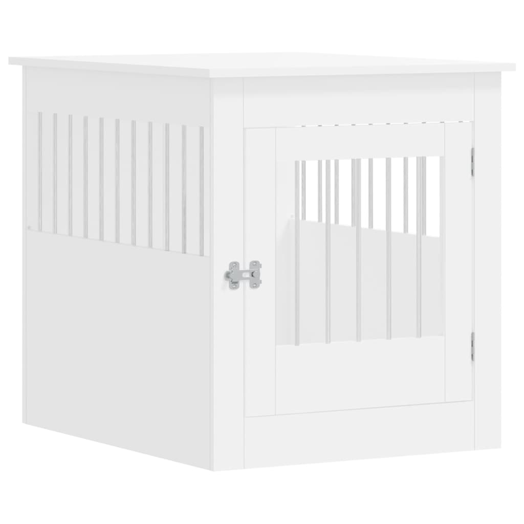 Gaiola para cães em madeira engenheirada vidaXL branca, 64,5 x 80 x 71 cm