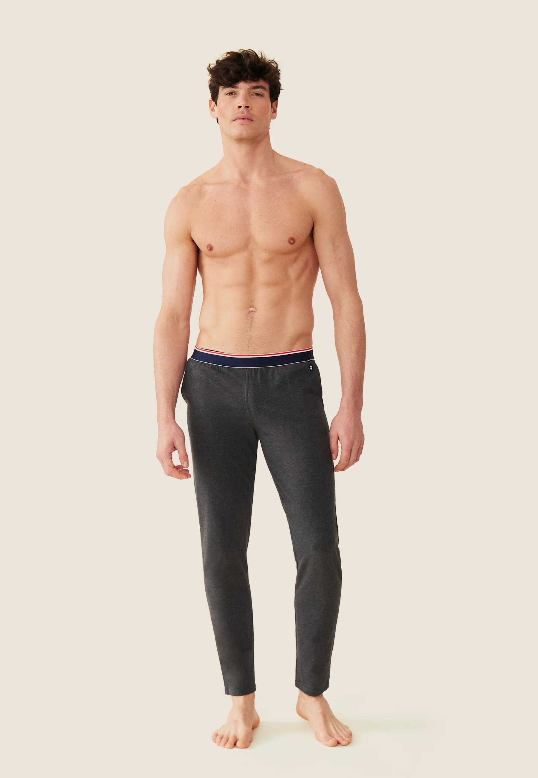 Bas de pyjama en coton-Toudou Gris Anthracite