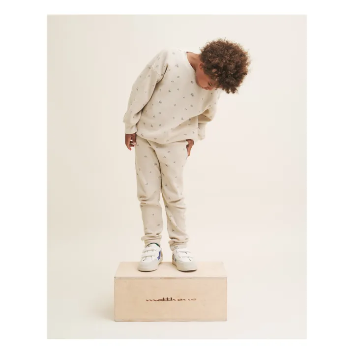 garbo&friends Legging Fleuri Gaufré | Ecru