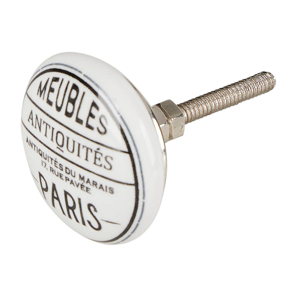 Bouton de meuble céramique antiquité Paris