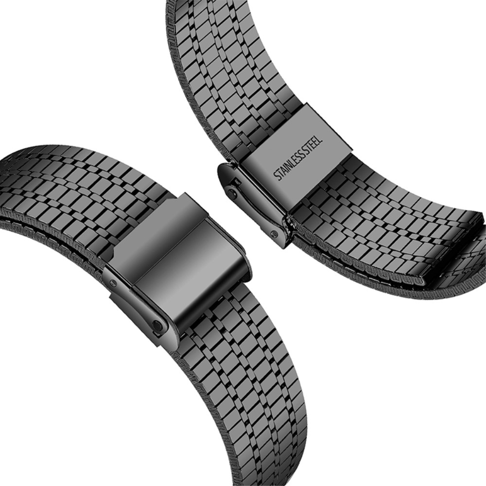 Google Pixel Watch 3 / 2 / 1 Edelstahl Armband mit Klickverschluss - Schwarz
