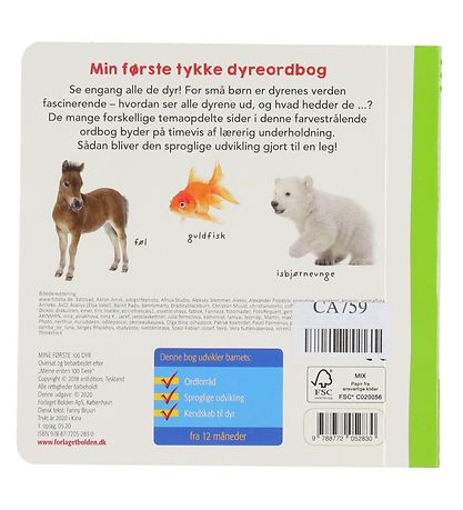 Forlaget Bolden Buch - Mine Første 100 Dyr - Dänisch