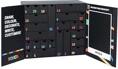 POSCA - Adventskalender 2025 - Creatief Knutselwerk - 24 Producten - Schrijfwaren