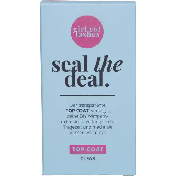 Seal the deal. Lash top coat clear