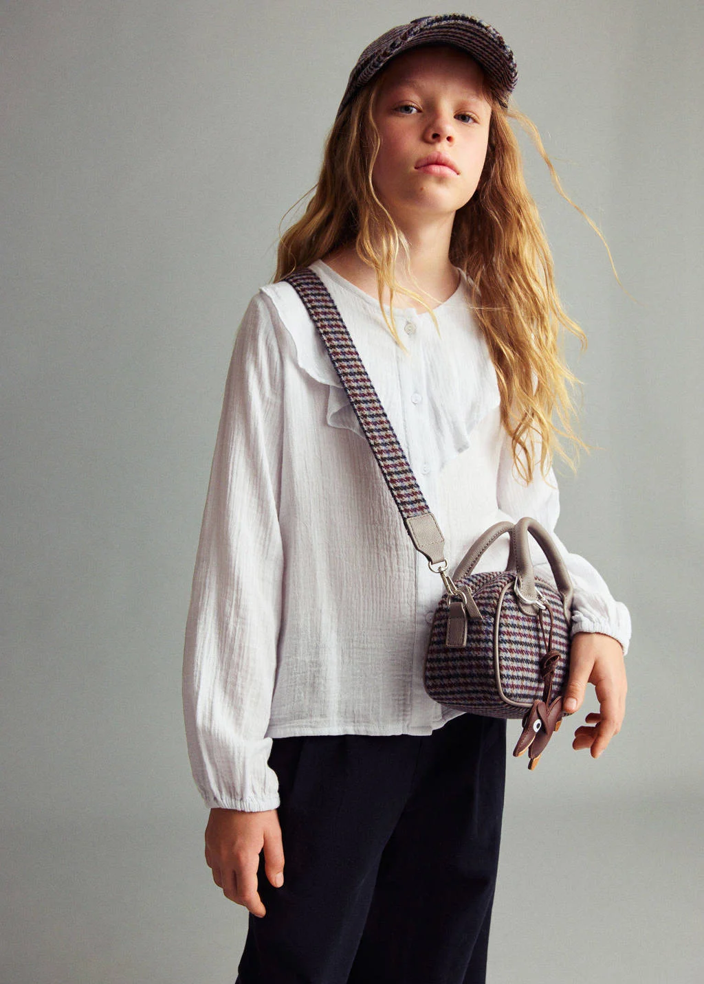 Mango Kids blouse lichtblauw
