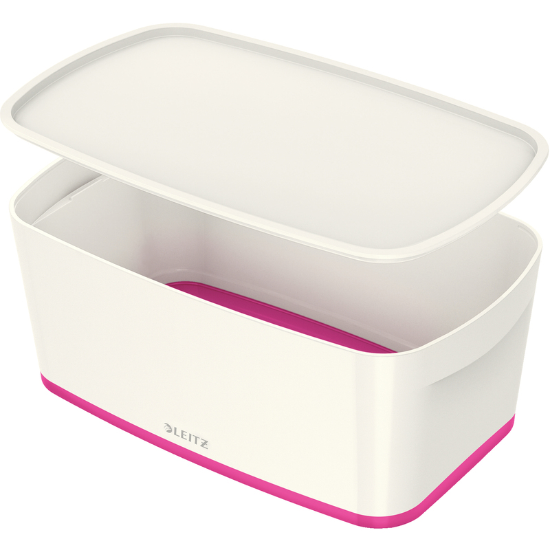 Leitz Aufbewahrungsbox MyBox WOW, klein, 5 l, weiss/pink