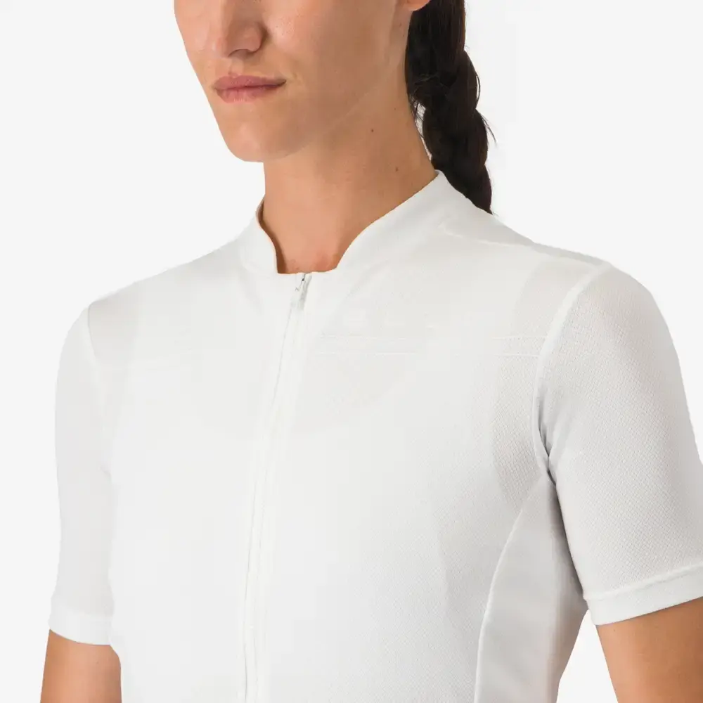 Castelli Anima 4 Fietsshirt Korte Mouwen Wit Dames