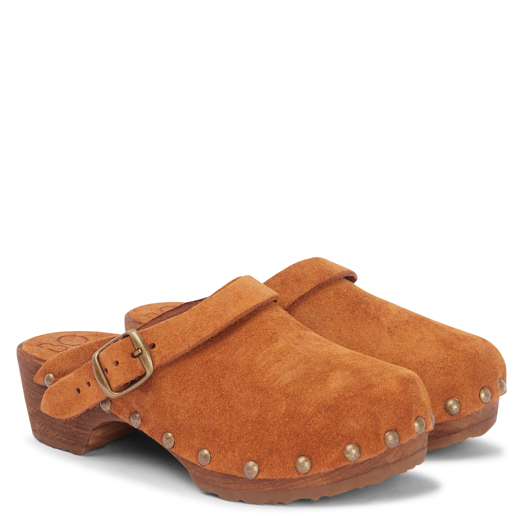 EDEN - Sabots en cuir velours | Marron